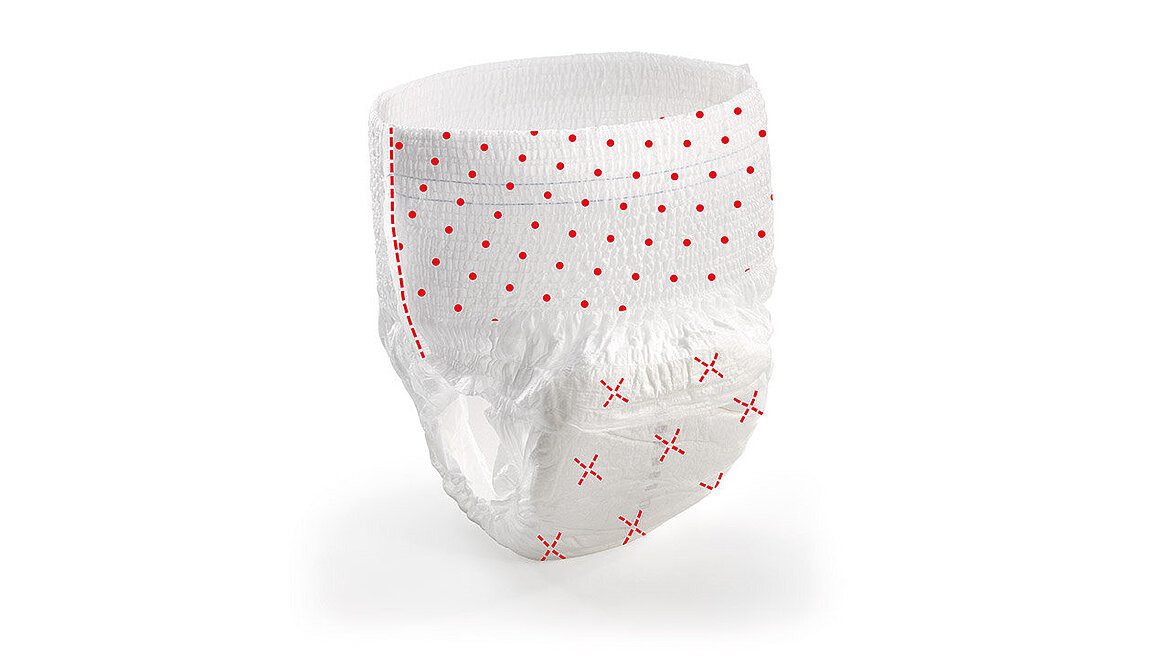 ultrasonics lamination elastic material diaper